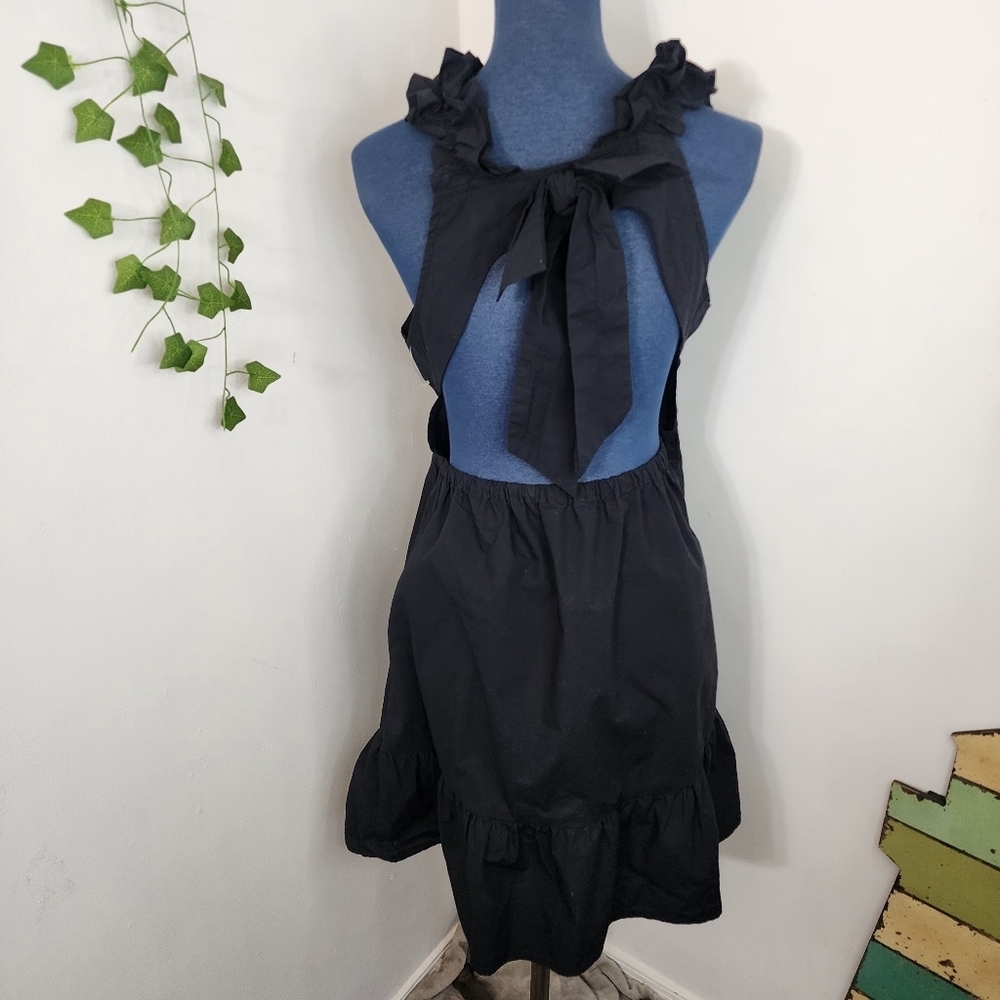 Who What Wear Backless Ruffle Strap Dress Back Bow Mini Cutout Sundress - Picture 9 of 11